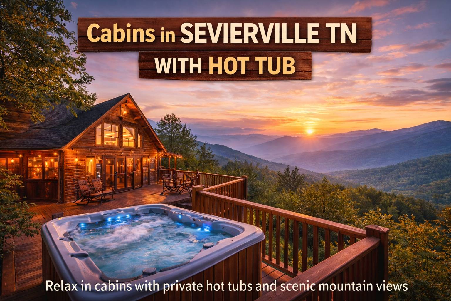 Cozy Sevierville TN cabin with private hot tub and scenic Smoky Mountain views