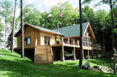 Exterior facing lake