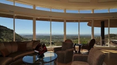 Living room overlooking the city