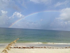 Lovely beach rainbow