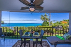 View from glass slider inside condo