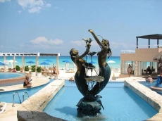 Condo walking out from lobby