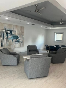 Lounge area lobby floor