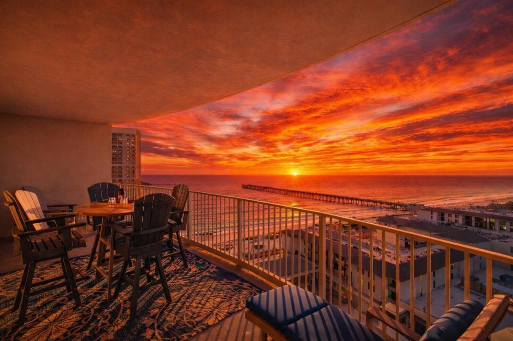 Sip your favorite cocktail enjoying the breath taking sunsets at Calypso 3 unit 1411