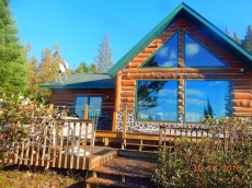 Deluxe Beachfront Log Home on Lake Huron at D.I. offers Privacy, Views, WIFI