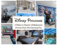 Disney Poolhouse | 4 Miles to Disney | 8 Bedrooms