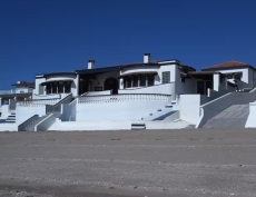 This photo shows our villa from the beach looking back ... you can see the little studio casita  at the back. Casitas have thier own ingress and egress. 