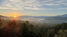 Beautiful sunrise taken from the deck
