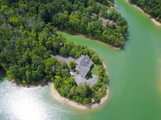 Aerial view of the Lake House