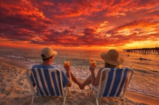 6 beach chairs  and a wagon on the balcony so you can go to the beach when you want to
