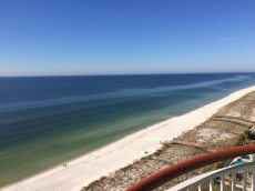 You can see way down the beach from the balcony