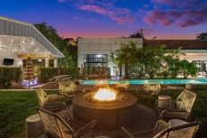 VIEW OF MAIN HOUSE & GUEST HOUSE WITH FIRE PIT
