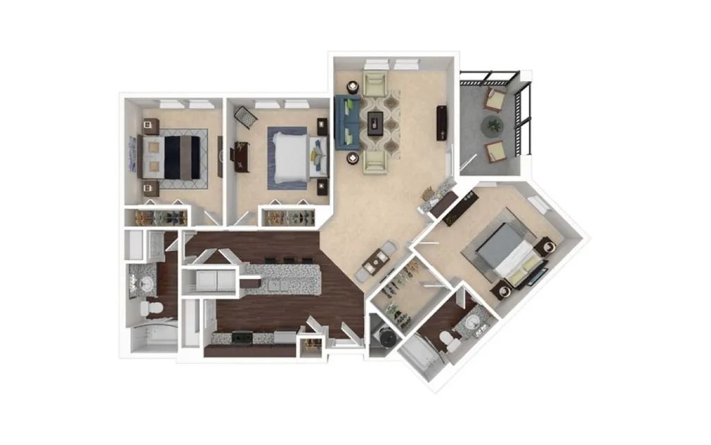 3 Bedrooms Apartment Rental in Central East Florida, Florida