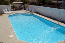Private pool - 16 x 36 ft - can be solar heated, original gazebo