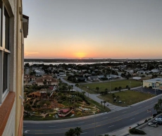 Wonderful sunsets from top floor balcony!