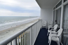 Ocean Front 21 foot Balcony from Living Room and Bedroom 