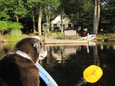 Kelly in the Kayak looking for Mom.