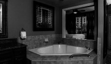 master bathroom with jacuzzi