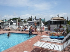 Pool area with Marina behind.