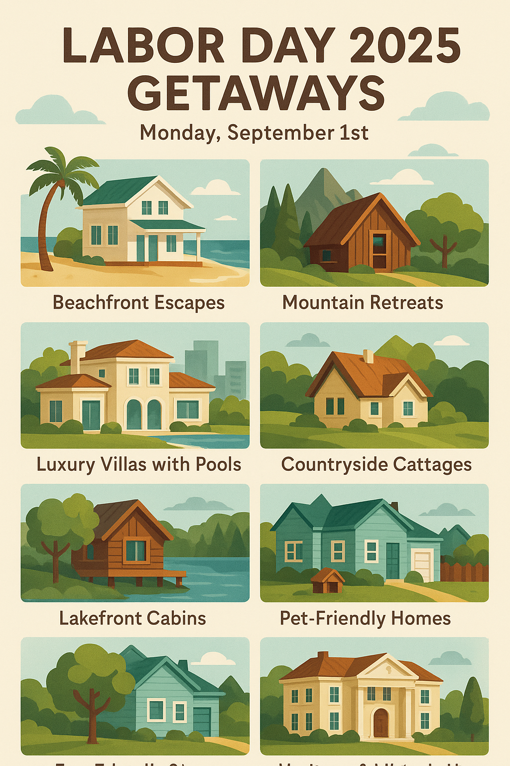 Best Vacation Rentals for Labor Day 2025 | Relax & Unwind