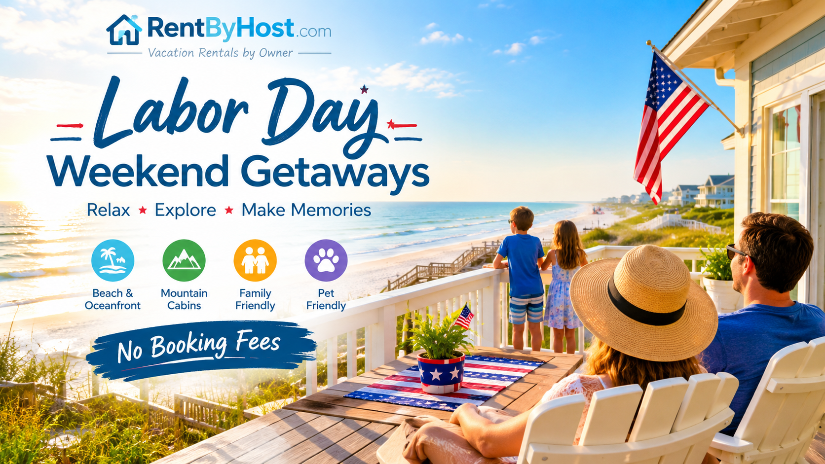 Labor Day weekend getaway with a vacation rental near the beach