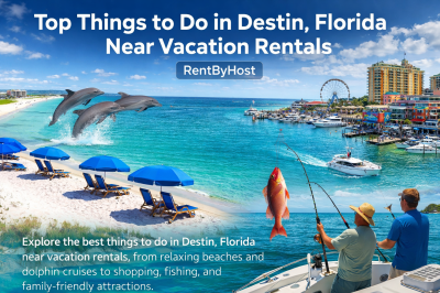 Top things to do in Destin Florida near vacation rentals including beaches dolphin cruises and water activities